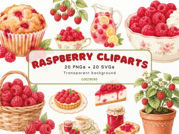 Download Raspberry Watercolor Cliparts Summer PNG - Watercolor cliparts Collection