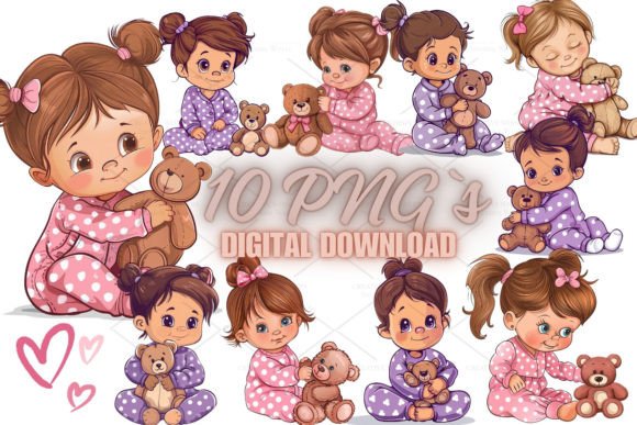 Download Cute Baby Girl Clipart, PNG 5S-21 - Baby girl clipart Collection