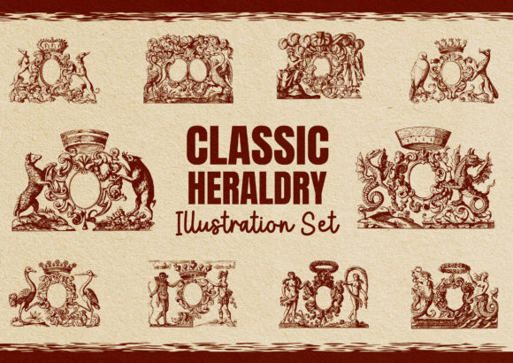 Download Classic Heraldry Illustration Set - Classic Collection