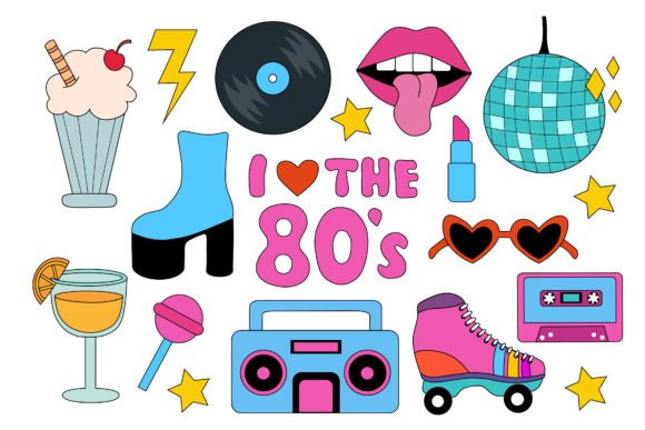 Download Set of 80s Retro Elements - Premium Resources