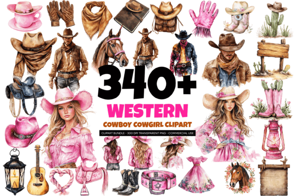 Download 348 Western Cowboy Cowgirl Clipart Png - Premium Resources
