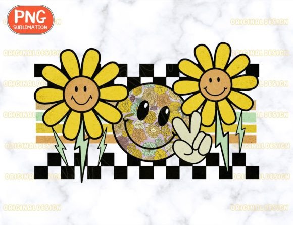 Download Flower Power Png, Retro Smile Face Png - Flower power png Collection