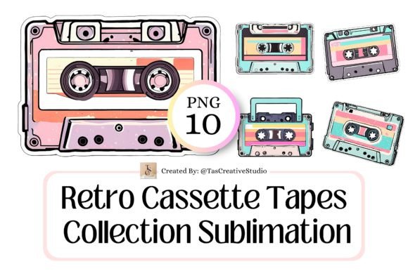 Download Retro Cassette Tapes Pastel Sublimation - Cassette tapes Collection