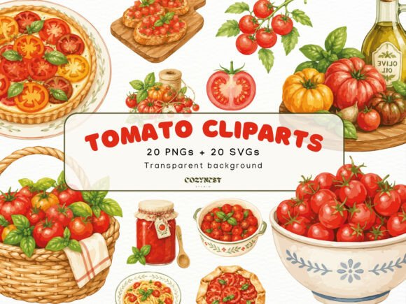 Download Tomato Watercolor Cliparts, Garden PNG - Watercolor cliparts Collection